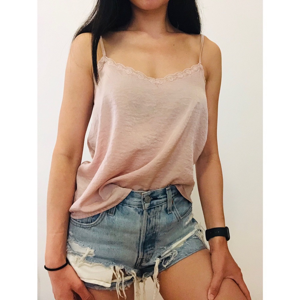 light pink flowy cami top